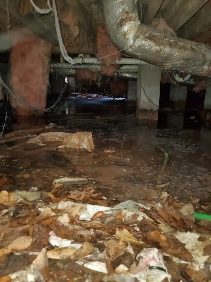 Crawl space flood assessment for Commercial Water Damage Restoration in North Castle